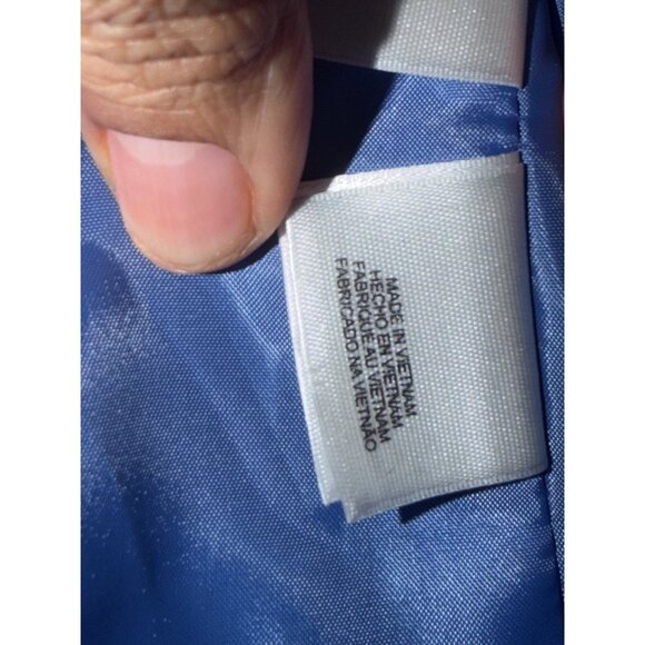 Le Suit Blue Polyester Suit Jacket Blazer Size 10 - Picture 3 of 6